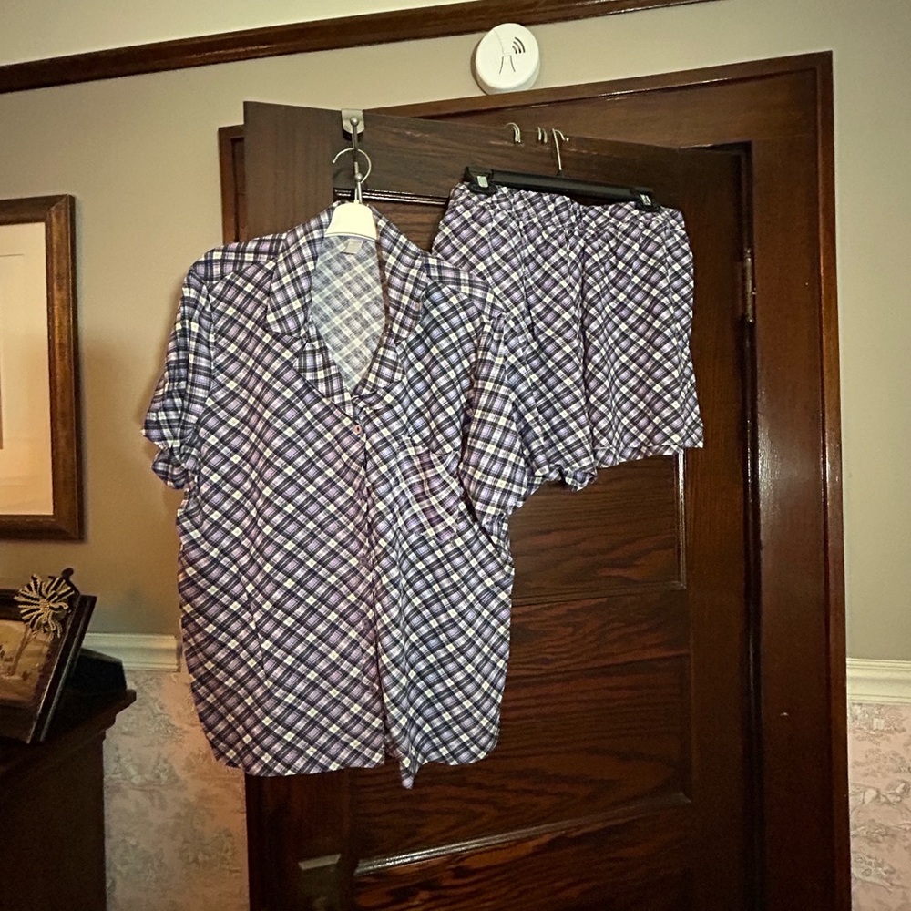 Arizona Jean Company Purple and White Sleepwear Set